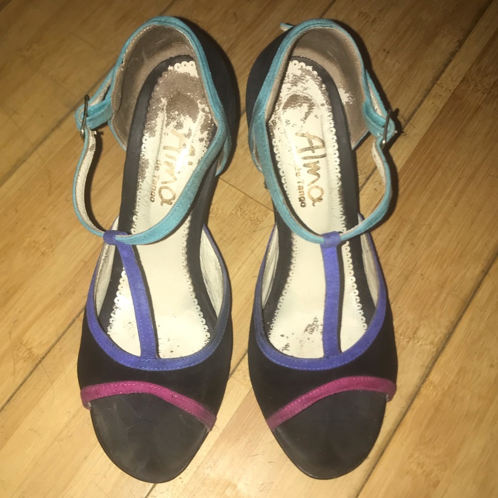 Alma Tango Fête MardiGras Argentina Suede Stilettos - Picture 7 of 9
